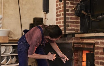 Visite d'un fournil avec four à bois à gueulard