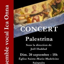 Concert Palestrina au profit de la restauration de Notre-Dame de Lorette