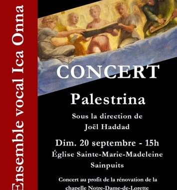 Concert Palestrina au profit de la restauration de Notre-Dame de Lorette