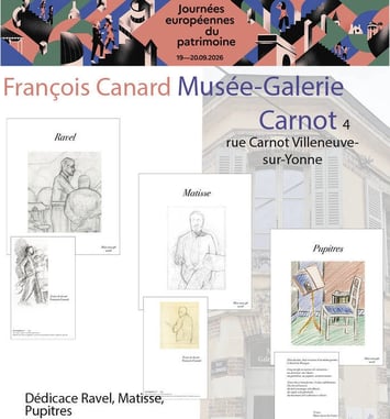 Dédicace par François Canard de Mise sous pli : Ravel, Matisse, Pupitres