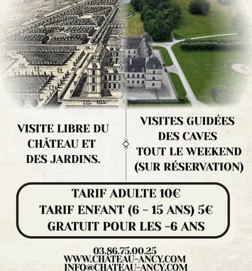 Visite du château d'Ancy-le-Franc et de ses caves