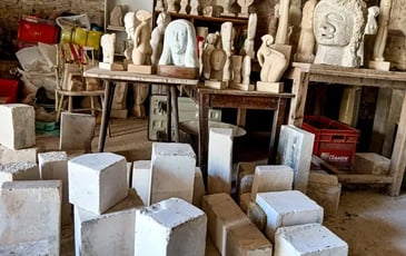 Visite guidée d'un atelier de sculpture