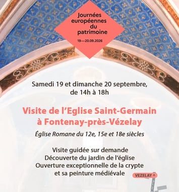 Visite guidée de l'Eglise St-Germain et de sa crypte (peinture du XIIè)