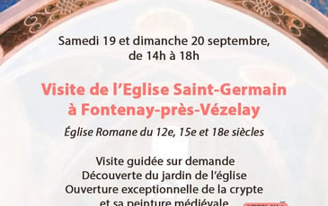 Visite guidée de l'Eglise St-Germain et de sa crypte (peinture du XIIè)